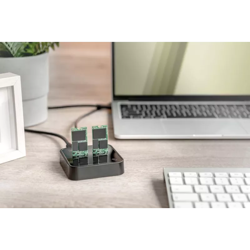 Σταθμός σύνδεσης Digitus Dual M.2 NVMe SSD USB-C με λειτουργία Offline Clone