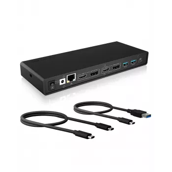 ICY BOX IB-DK2245AC Ενσύρματο USB 3.2 Gen 1 (3.1 Gen 1) Type-C μαύρο