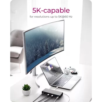 ICY BOX IB-DK2245AC Ενσύρματο USB 3.2 Gen 1 (3.1 Gen 1) Type-C μαύρο