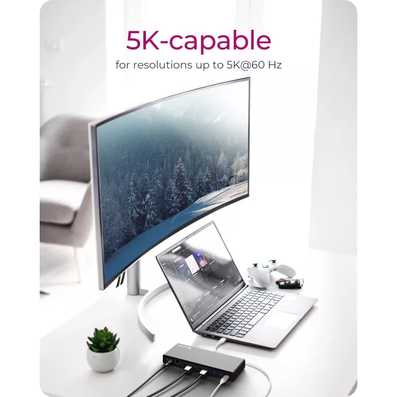 ICY BOX IB-DK2245AC Ενσύρματο USB 3.2 Gen 1 (3.1 Gen 1) Type-C μαύρο