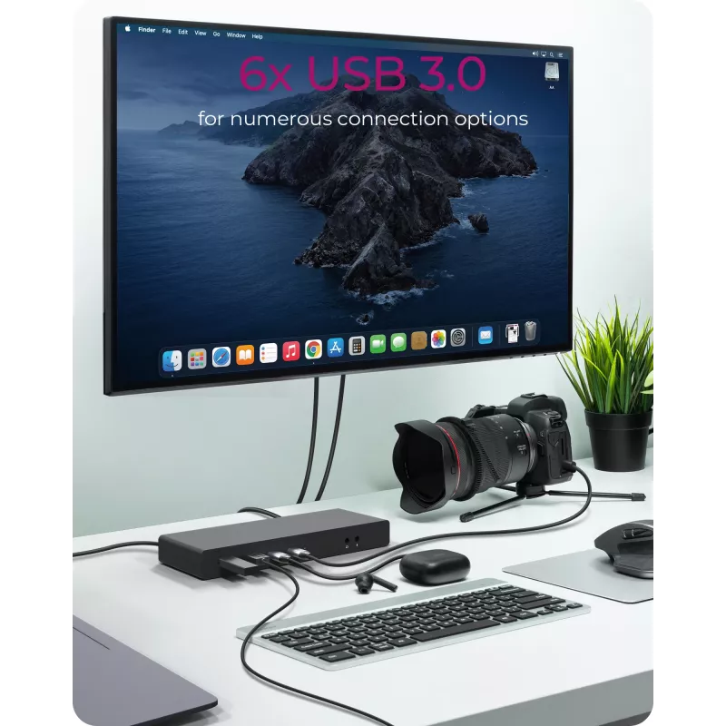 ICY BOX IB-DK2245AC Ενσύρματο USB 3.2 Gen 1 (3.1 Gen 1) Type-C μαύρο