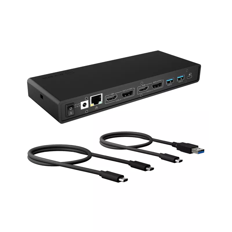 ICY BOX IB-DK2245AC Ενσύρματο USB 3.2 Gen 1 (3.1 Gen 1) Type-C μαύρο