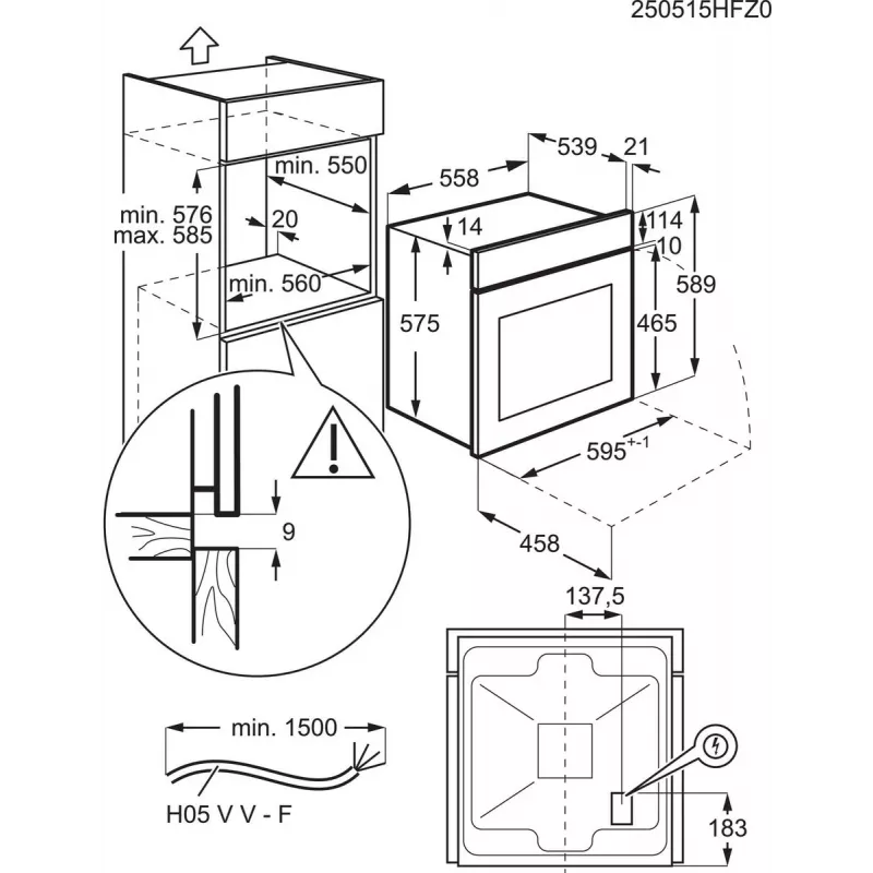 Electrolux EOF3H50BX 65 L ανοξείδωτο ατσάλι