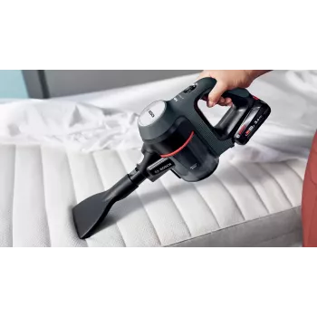 Bosch BBS712A Επαναφορτιζόμενη ηλεκτρική σκούπα/ηλεκτρική σκούπα 2-in-1 Ξύλινη σκούπα μπαταρίας Στεγνή Φίλτρο υγιεινής Χωρίς σακούλα 0,3 L Γραφίτης