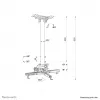 Βάση οροφής Neomounts CL25-540BL1 μαύρο 35 kg