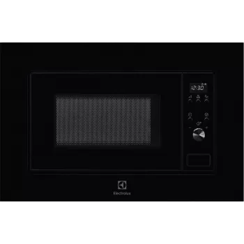Εντοιχιζόμενος φούρνος μικροκυμάτων Electrolux LMS2203EMK, 700 W, 5 επίπεδα ισχύος, δίσκος 24,5 cm, ένδειξη LED, εσωτερικό ανοξείδωτο ατσάλι, μαύρο