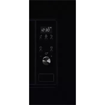 Εντοιχιζόμενος φούρνος μικροκυμάτων Electrolux LMS2203EMK, 700 W, 5 επίπεδα ισχύος, δίσκος 24,5 cm, ένδειξη LED, εσωτερικό ανοξείδωτο ατσάλι, μαύρο