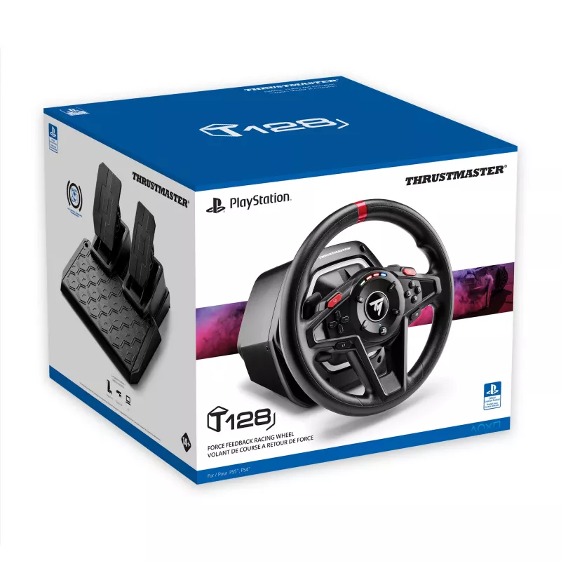 Thrustmaster T128 μαύρο USB τιμόνι + πεντάλ αναλογικά PC, PlayStation 4, PlayStation 5