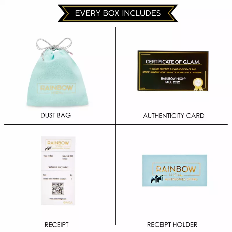 Rainbow High Accessories Studio Series 1, H Assortment σε PDQ τσάντα κούκλας