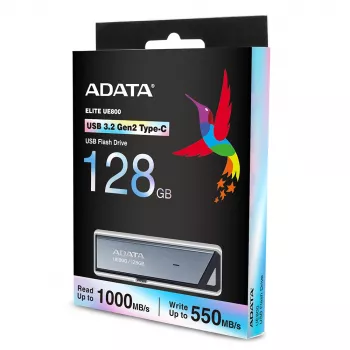 ADATA UE800 USB Flash Drive 128 GB USB Type-C 3.2 Gen 2 (3.1 Gen 2) Ασημί