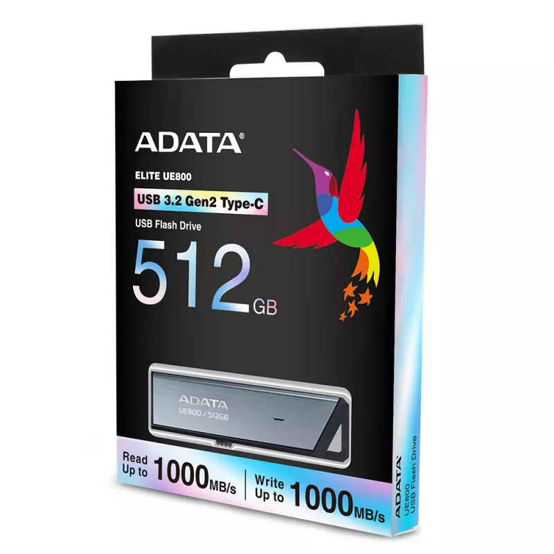 ADATA UE800 USB Stick 512 GB USB Type-C 3.2 Gen 2 (3.1 Gen 2) Ασημί