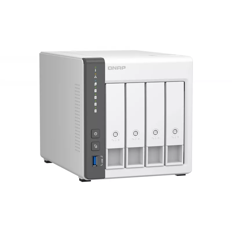QNAP TS-433 NAS Tower ARM Cortex-A55 4 GB 0 TB QNAP QTS Λευκό