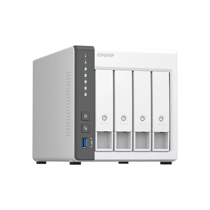 QNAP TS-433 NAS Tower ARM Cortex-A55 4 GB 0 TB QNAP QTS Λευκό