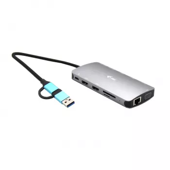 i-tec USB 3.0 USB-C/Thunderbolt 3x Display Metal Nano Dock με LAN + Power Delivery 100 W