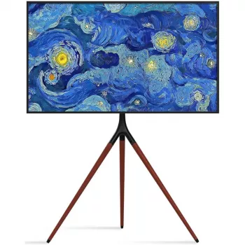 Βάση TV δαπέδου TECHLY ICA-TR18SAM για 45 ίντσες–65 ίντσες (114,3–165,1 cm), VESA 200x200–600x400, φορτίο 32 kg, καρυδιά