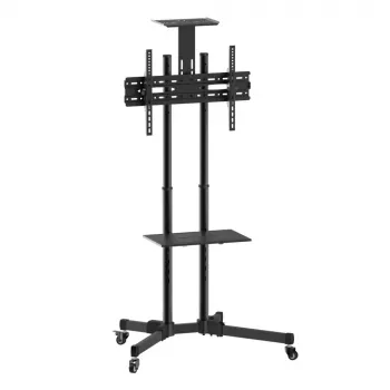 Βάση δαπέδου TECHLY ICA-TR16T για οθόνες 37 έως 70 ίντσες, VESA 200x200–600x400, έως 50 kg, ρυθμιζόμενη σε ύψος, τροχοί, κλίση ±10° (μαύρο)