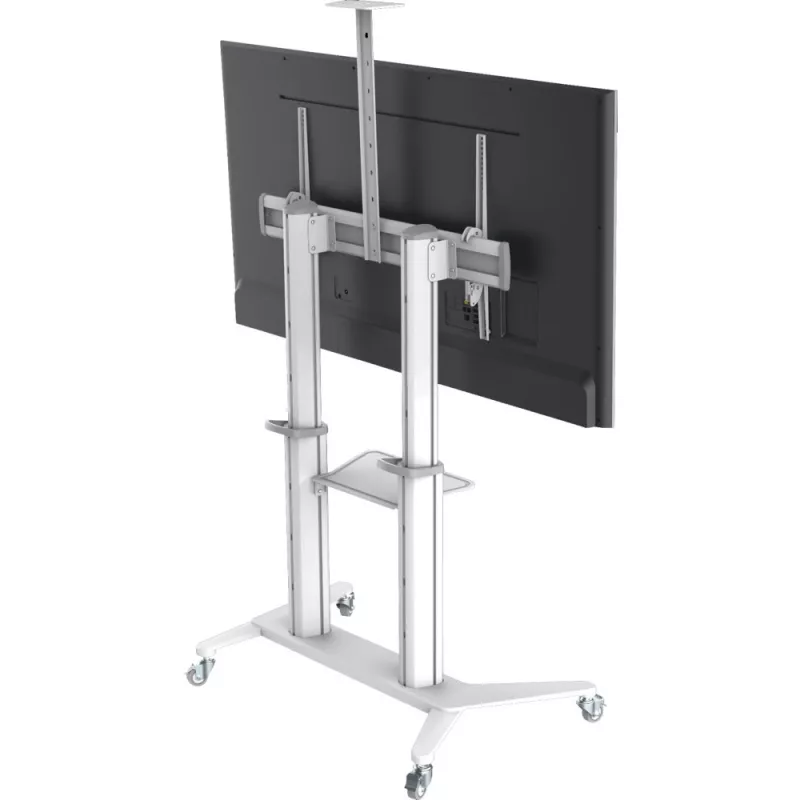 Techly ICA-TR49W Καροτσάκι/Βάση πολυμέσων λευκό για επίπεδη οθόνη
