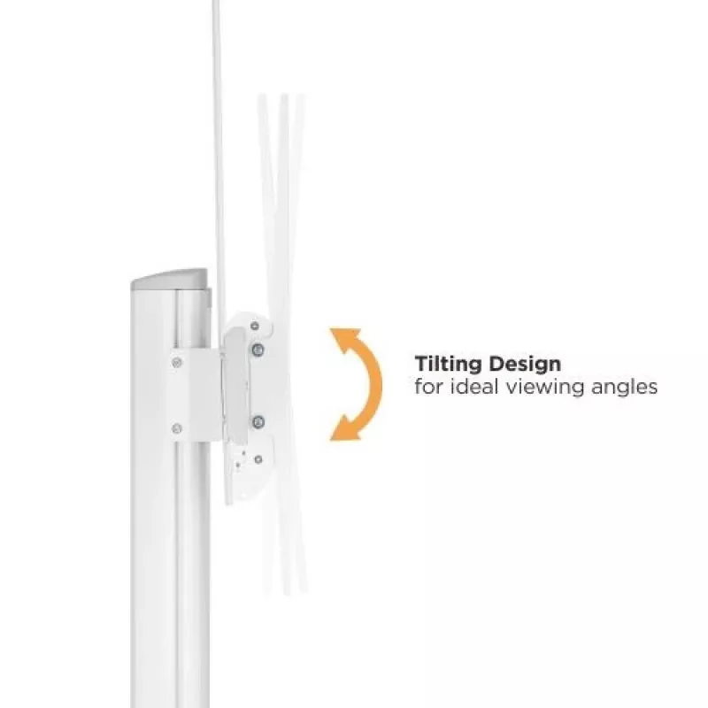 Techly ICA-TR49W Καροτσάκι/Βάση πολυμέσων λευκό για επίπεδη οθόνη