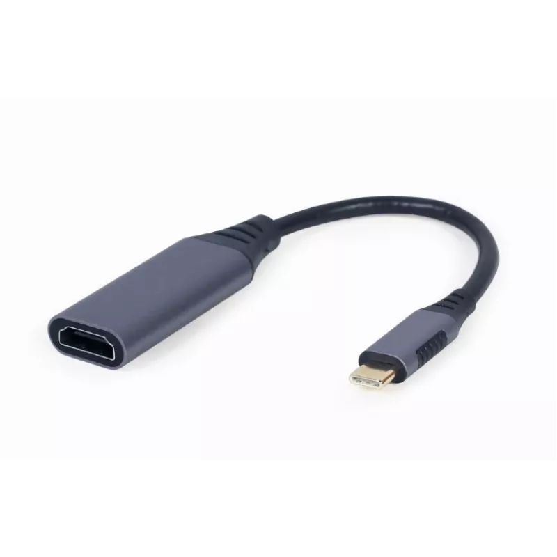 Καλώδιο-αντάπτορας βίντεο GEMBIRD USB Type-C σε HDMI A-USB3C-HDMI-01, 0,15 m, γκρι