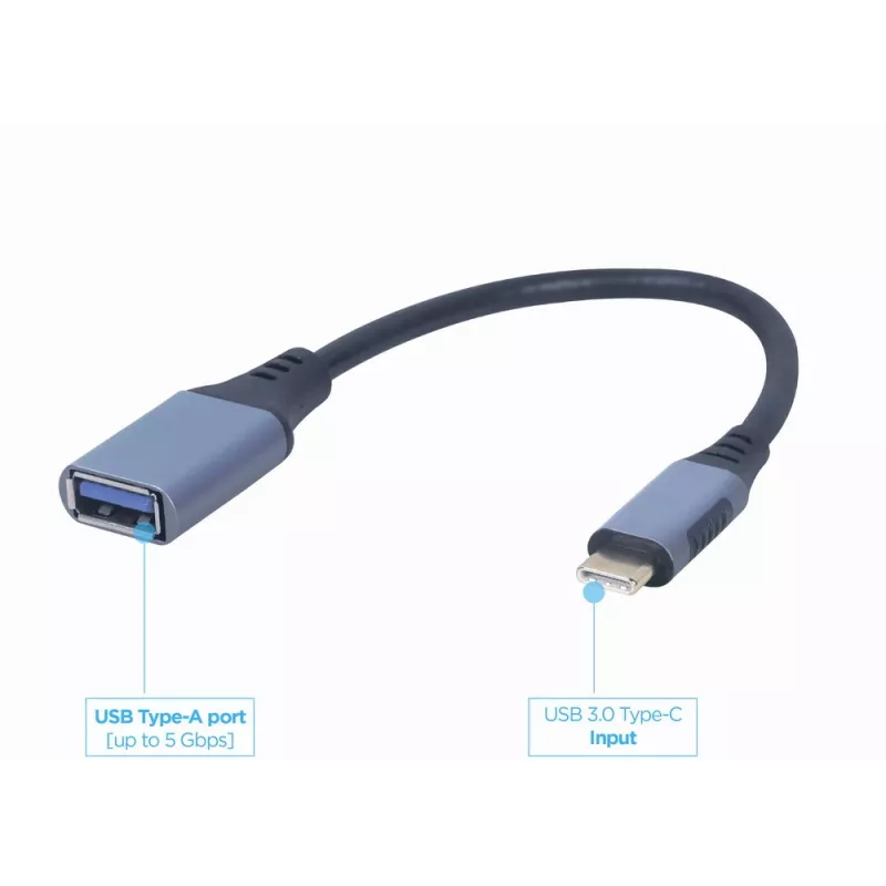 Καλώδιο GEMBIRD USB 3.0 OTG Type-C σε USB Type-A (CM/AF), Space Grey
