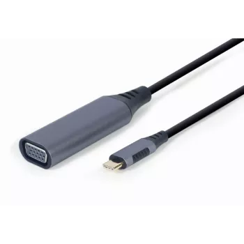 Αντάπτορας οθόνης GEMBIRD USB Type-C σε VGA, 15 cm, Space Grey
