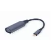 Αντάπτορας οθόνης GEMBIRD USB Type-C σε VGA, 15 cm, Space Grey