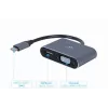 Αντάπτορας οθόνης GEMBIRD Alt-DP USB Type-C σε HDMI + VGA – Space Grey