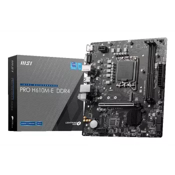 MSI PRO H610M-E DDR4 μητρική πλακέτα, LGA1700, micro ATX, Intel H610, 2x DDR4 DIMM, έως 64GB, M.2, 4x SATA III, HDMI, USB 3.2 Gen 1, Gigabit LAN