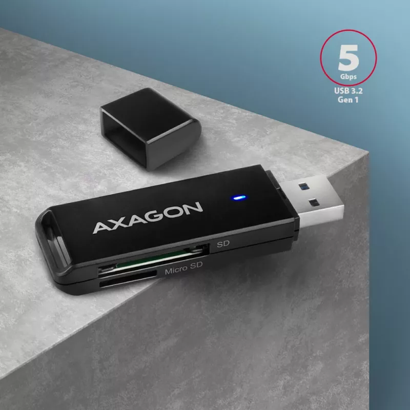 Card Reader Axagon CRE-S2N USB 3.2 Gen 1 Type-A μαύρο