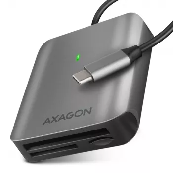 Axagon CRE-S3C Αλουμινίου Highspeed USB-C 3.2 Gen 1 αναγνώστης καρτών μνήμης, 3 υποδοχές, UHS-II