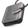 Axagon CRE-S3C Αλουμινίου Highspeed USB-C 3.2 Gen 1 αναγνώστης καρτών μνήμης, 3 υποδοχές, UHS-II
