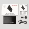 Θήκη HDD/SSD 2,5 ιντσών AXAGON EE25-A6C — SATA, USB 3.2 Gen 1 (Type-C & Type-A), αλουμίνιο, μαύρο