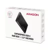 Θήκη HDD/SSD 2,5 ιντσών AXAGON EE25-A6C — SATA, USB 3.2 Gen 1 (Type-C & Type-A), αλουμίνιο, μαύρο