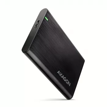 Θήκη HDD/SSD AXAGON EE25-A6M — 2,5 ίντσες SATA, USB 3.2 Gen 1 (5 Gbit/s), Micro-USB B σε USB Type-A, αλουμίνιο, μαύρο