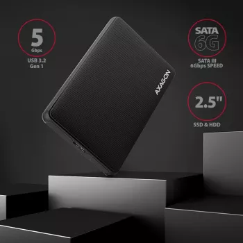 Axagon EE25-SL Χωρίς βίδες USB 3.2 Gen 1 - SATA 6G εξωτερικό κουτί για 2,5 ίντσες SSD/HDD