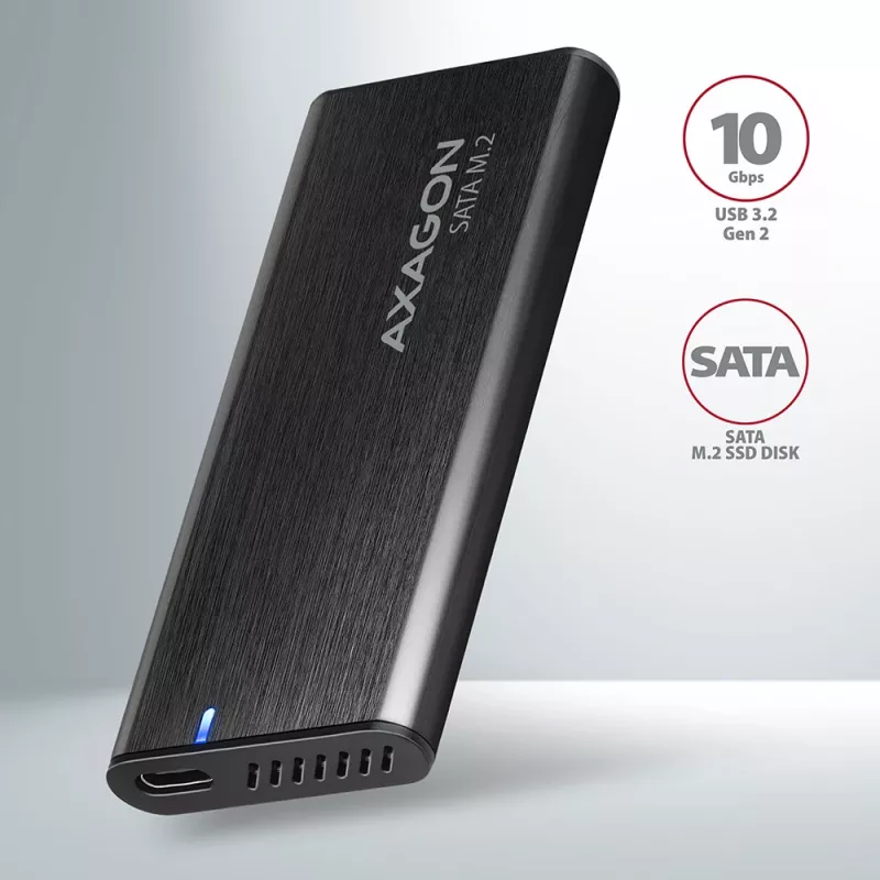 Θήκη SSD Axagon EEM2-SBC USB-C 3.2 Gen 2 μαύρο M.2
