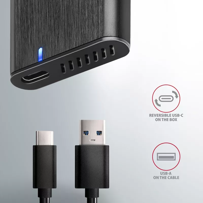 Θήκη SSD Axagon EEM2-SBC USB-C 3.2 Gen 2 μαύρο M.2