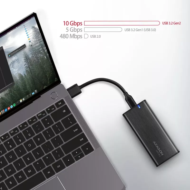 Θήκη SSD Axagon EEM2-SBC USB-C 3.2 Gen 2 μαύρο M.2