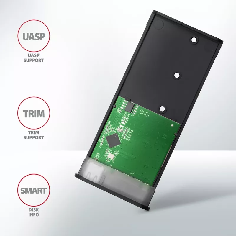 Θήκη SSD Axagon EEM2-SBC USB-C 3.2 Gen 2 μαύρο M.2