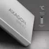 Axagon EEM2-UG2 Εξωτερική USB-C 10Gbps μεταλλική θήκη για M.2 NVMe SSD δίσκους. ασημί
