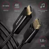 Axagon RVD-HI14C2 DisplayPort -> HDMI 1.4 καλώδιο 1,8m, 4K/30Hz