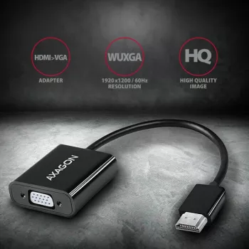 Axagon RVH-VGAN HDMI -> VGA προσαρμογέας FullHD, 1920x1200, έξοδος ήχου, τροφοδοσία