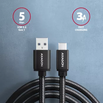 Axagon BUCM3-AM20AB SPEED USB-C <> USB-A 3.2 Gen 1 καλώδιο 2 m