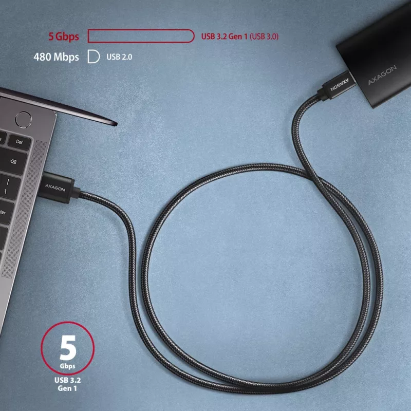 Axagon BUCM3-AM20AB SPEED USB-C <> USB-A 3.2 Gen 1 καλώδιο 2 m