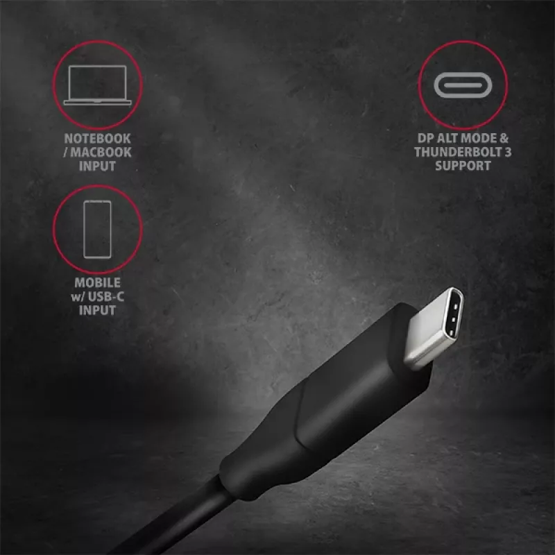 Axagon RVC-DPC USB-C -> DisplayPort καλώδιο 1,8m 4K/60Hz
