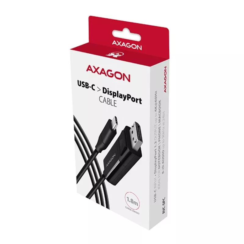 Axagon RVC-DPC USB-C -> DisplayPort καλώδιο 1,8m 4K/60Hz