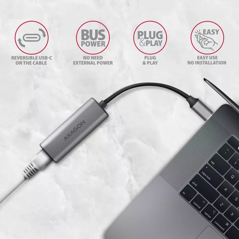 Axagon ADE-25RC SuperSpeed USB-C 2,5 Gigabit Ethernet προσαρμογέας