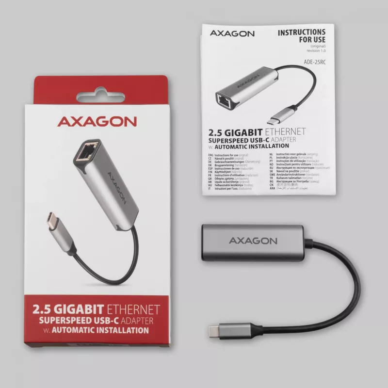 Axagon ADE-25RC SuperSpeed USB-C 2,5 Gigabit Ethernet προσαρμογέας