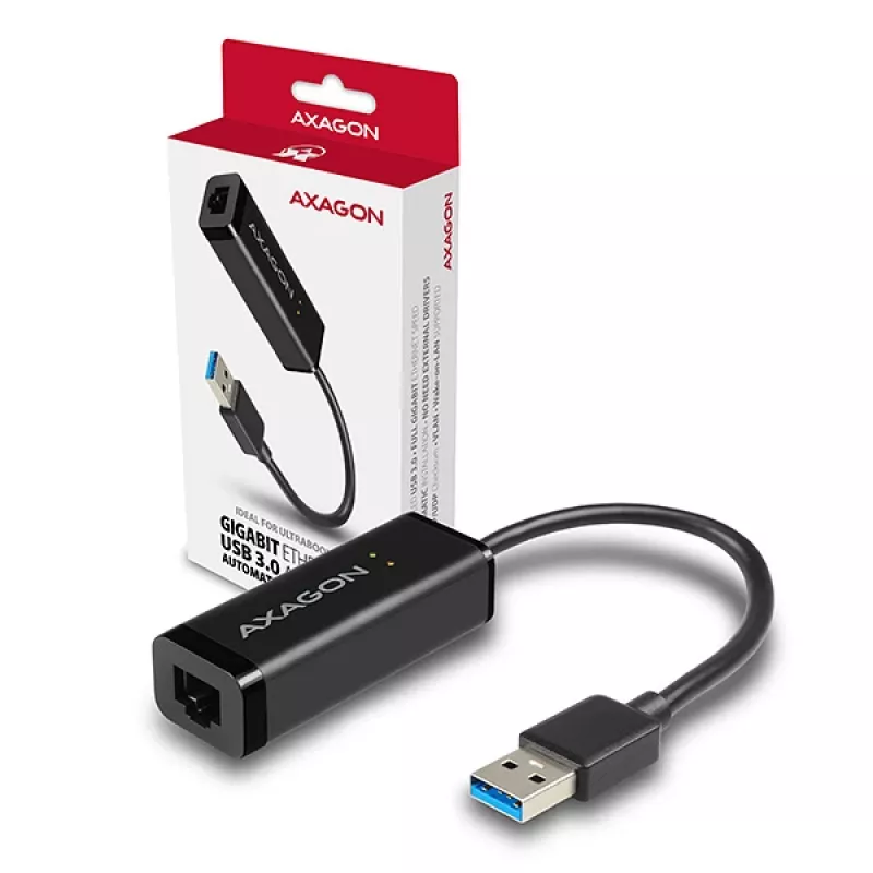 Axagon ADE-SR USB-A Gigabit Ethernet προσαρμογέας, ενσύρματος, USB, Ethernet, 1000 Mbit/s, μαύρο