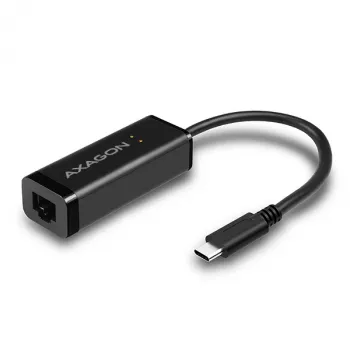 Axagon ADE-SRC USB-C Gigabit Ethernet προσαρμογέας, ενσύρματος, USB Type-C, Ethernet, 1000 Mbit/s, μαύρο